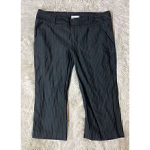Turquoise & Black Pin Striped Calvin Klein Crop Pants Size 10